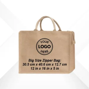 Big Jute Bag with Zipper