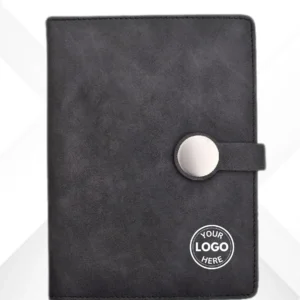 Black Round Flap Notebook