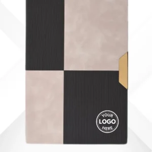 Stylish Blocks Design Notebook with Logo Print