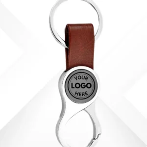 Brown Round Hook Keychain