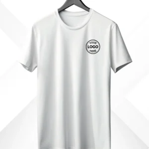 Customized White Round Neck Tshirt