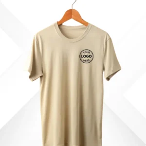 Customized Beige Round Neck Tshirt